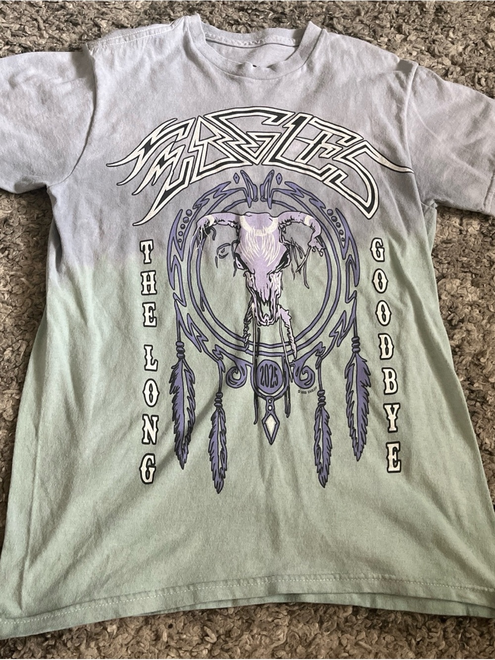 Liquid Blue Eagles 'The Long Goodbye' Graphic Tee - Light Purple & Mint Green